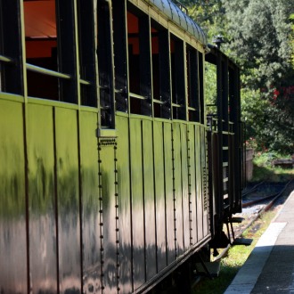 Les wagons du train à vapeur